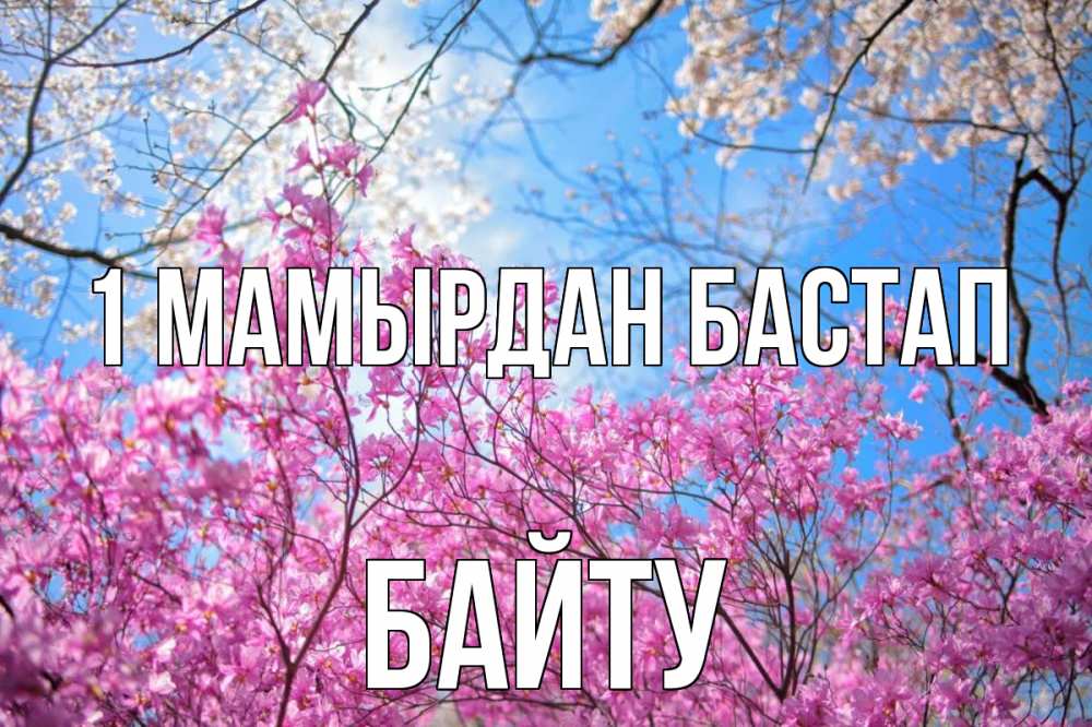 Күн сайын ашық хат с именем, Байту 1 мамырдан бастап С 1 мая Онлайн тегін жүктеп алу тілектері бар керемет карта 