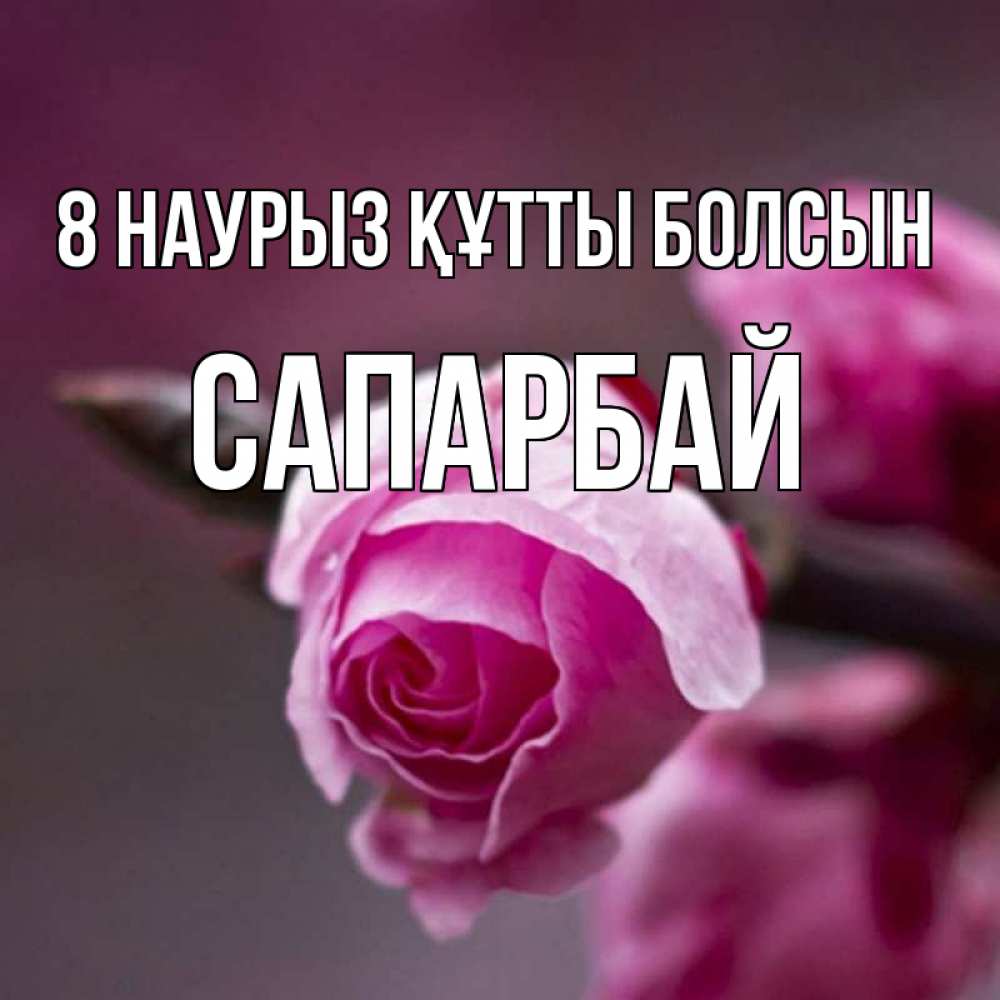 Күн сайын ашық хат с именем, САПАРБАЙ 8 наурыз құтты болсын весна Онлайн тегін жүктеп алу тілектері бар керемет карта 
