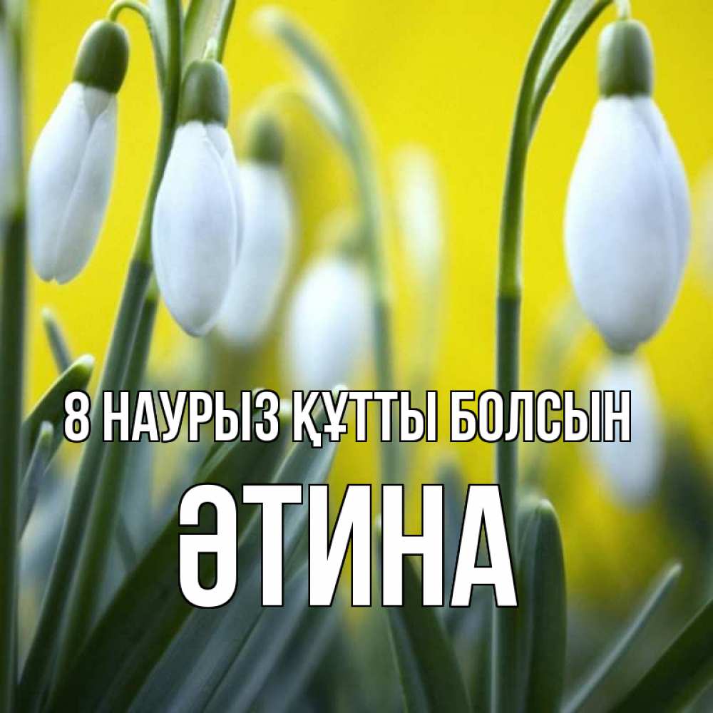 Күн сайын ашық хат с именем, ӘТИНА 8 наурыз құтты болсын весенние цветы Онлайн тегін жүктеп алу тілектері бар керемет карта 