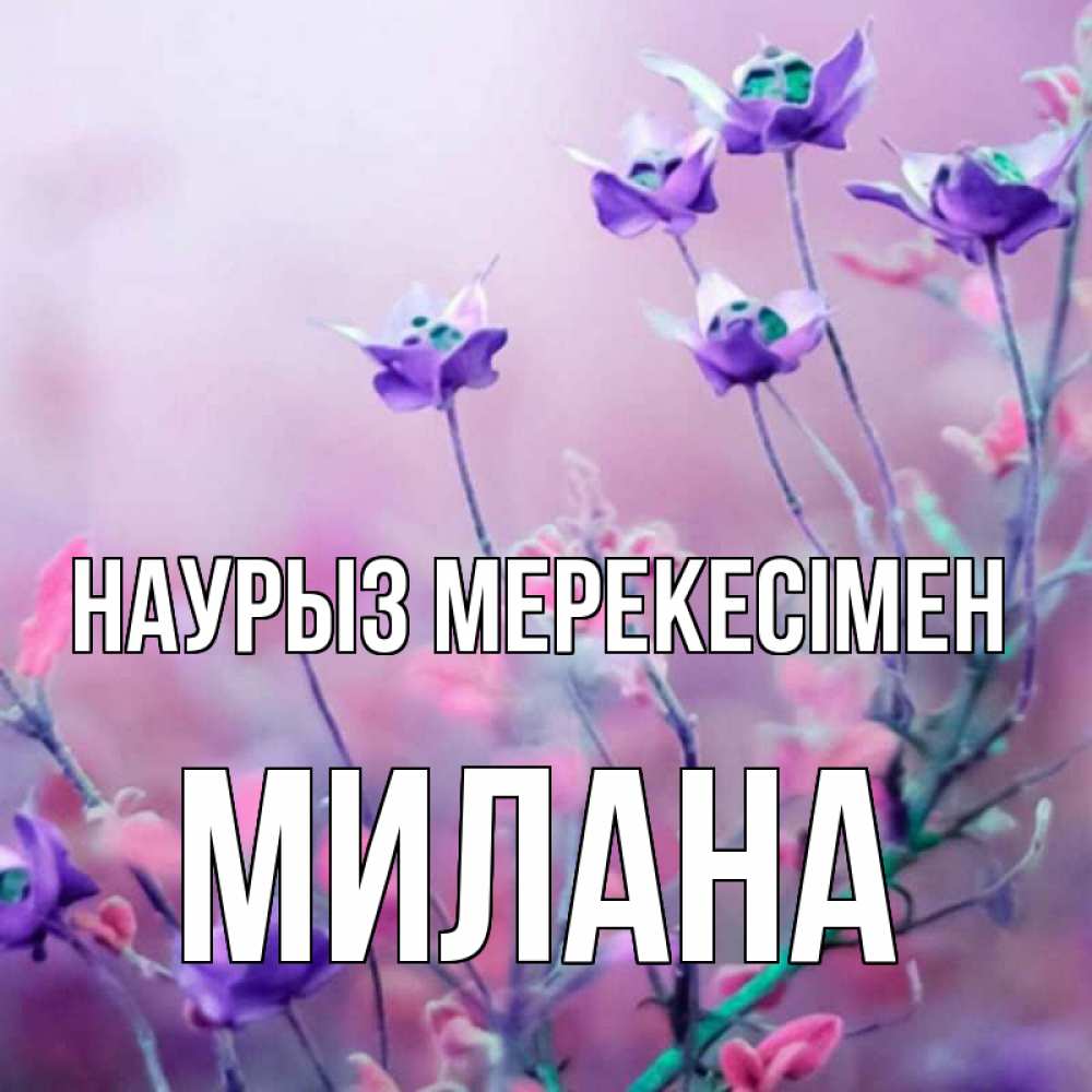 Күн сайын ашық хат с именем, Милана Наурыз мерекесімен международный женский день 2 Онлайн тегін жүктеп алу тілектері бар керемет карта 
