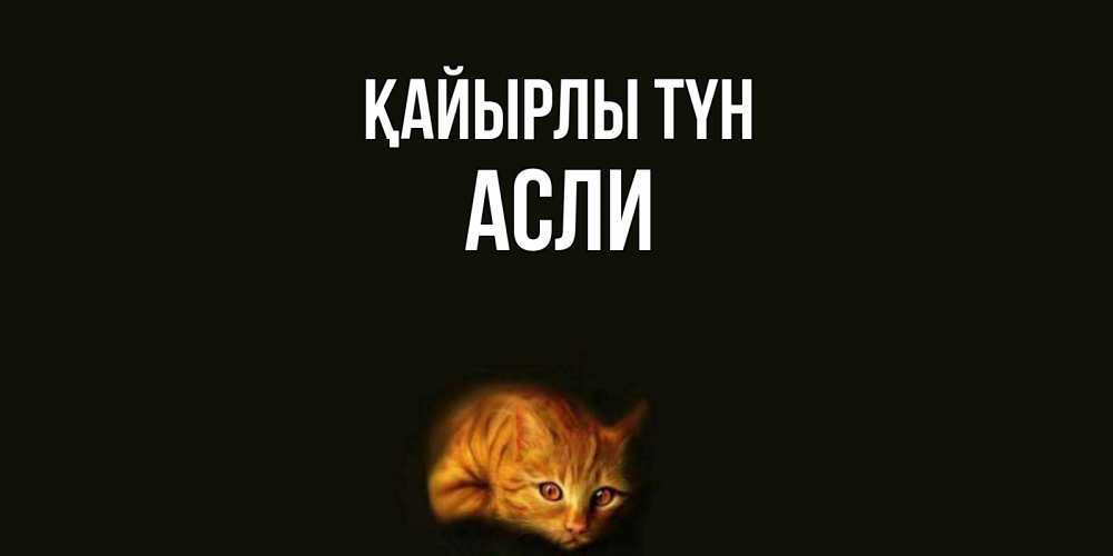 Күн сайын ашық хат с именем, АСЛИ Қайырлы түн кот Онлайн тегін жүктеп алу тілектері бар керемет карта 