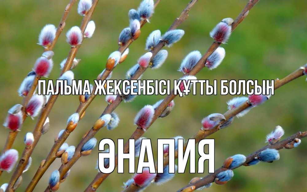 Күн сайын ашық хат с именем, ӘНАПИЯ Пальма жексенбісі құтты болсын верба Онлайн тегін жүктеп алу тілектері бар керемет карта 