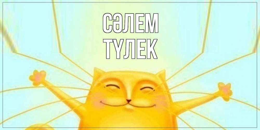 Күн сайын ашық хат с именем, ТҮЛЕК Сәлем кот Онлайн тегін жүктеп алу тілектері бар керемет карта 