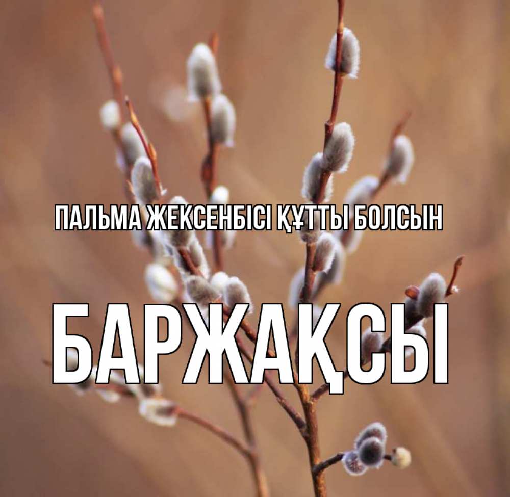 Күн сайын ашық хат с именем, Баржақсы Пальма жексенбісі құтты болсын верба Онлайн тегін жүктеп алу тілектері бар керемет карта 