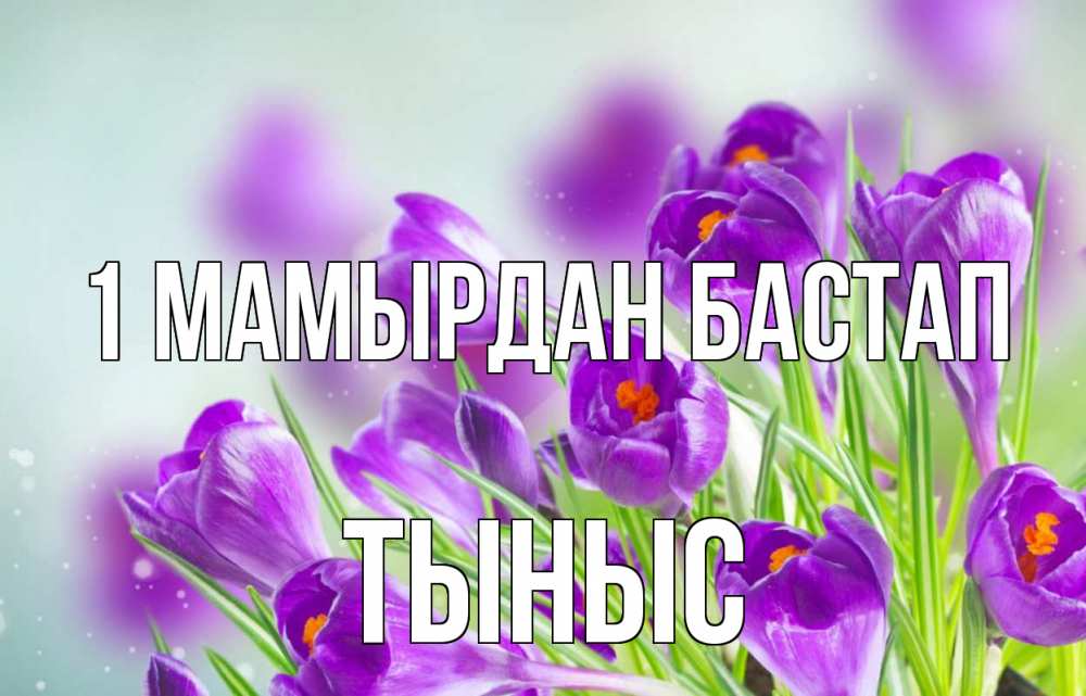 Күн сайын ашық хат с именем, ТЫНЫС 1 мамырдан бастап 1 мая Онлайн тегін жүктеп алу тілектері бар керемет карта 