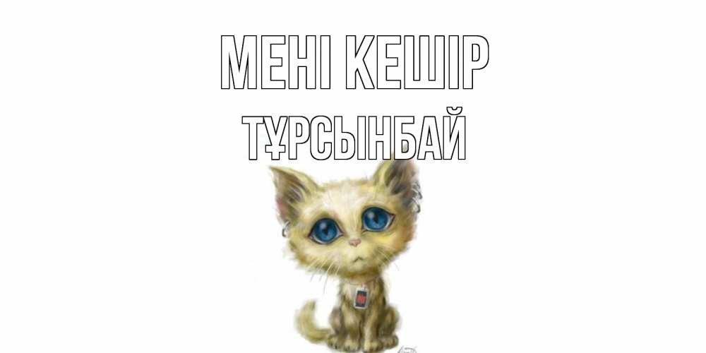 Күн сайын ашық хат с именем, ТҰРСЫНБАЙ Мені кешір прости меня открытка с котиком Онлайн тегін жүктеп алу тілектері бар керемет карта 