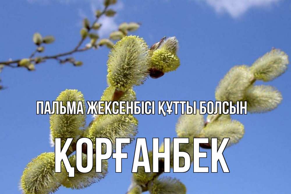 Күн сайын ашық хат с именем, Қорғанбек Пальма жексенбісі құтты болсын верба Онлайн тегін жүктеп алу тілектері бар керемет карта 