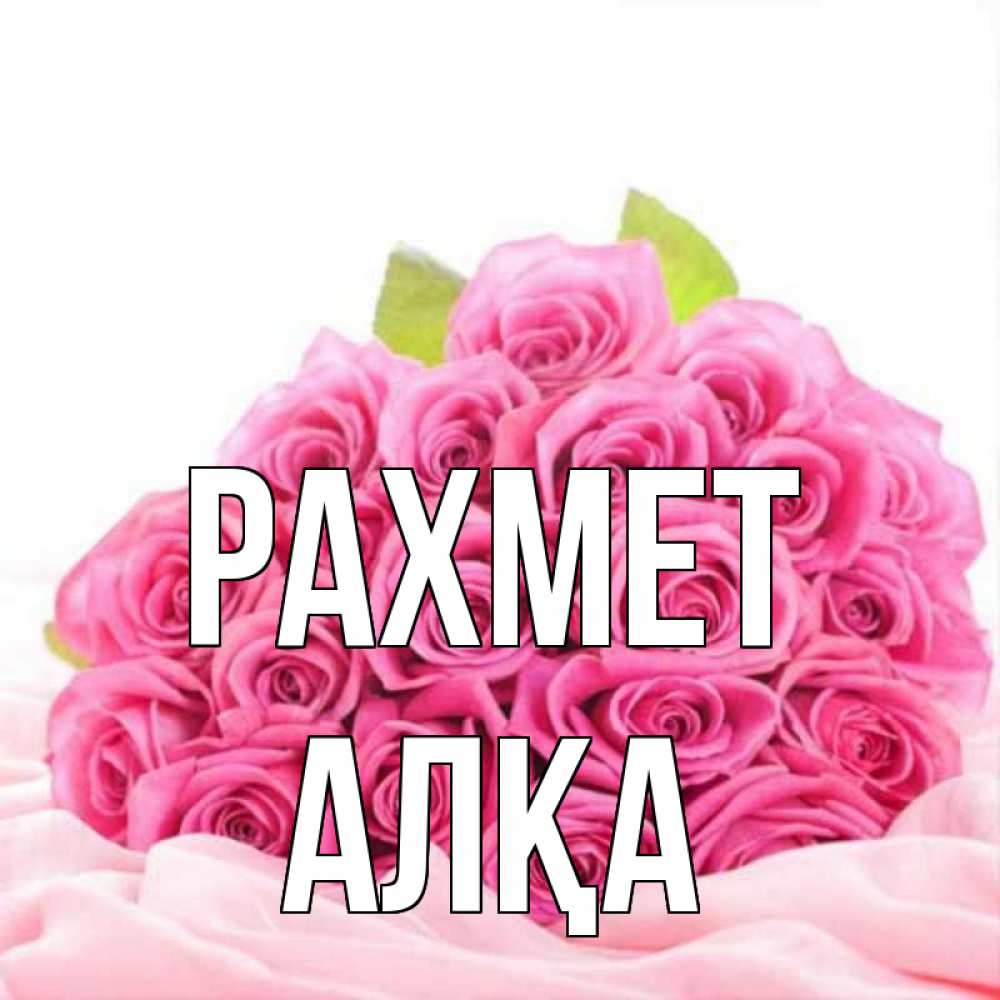 Күн сайын ашық хат с именем, Алқа рахмет розовые розы с подписью Онлайн тегін жүктеп алу тілектері бар керемет карта 