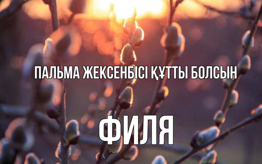 Күн сайын ашық хат с именем, Филя Пальма жексенбісі құтты болсын верба Онлайн тегін жүктеп алу тілектері бар керемет карта 