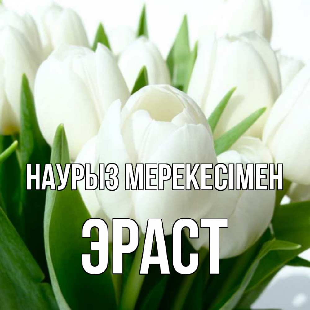 Күн сайын ашық хат с именем, Эраст Наурыз мерекесімен цветы Онлайн тегін жүктеп алу тілектері бар керемет карта 
