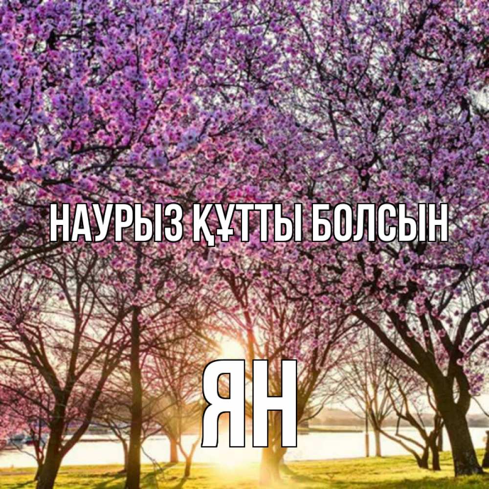Күн сайын ашық хат с именем, Ян Наурыз құтты болсын наурыз Онлайн тегін жүктеп алу тілектері бар керемет карта 