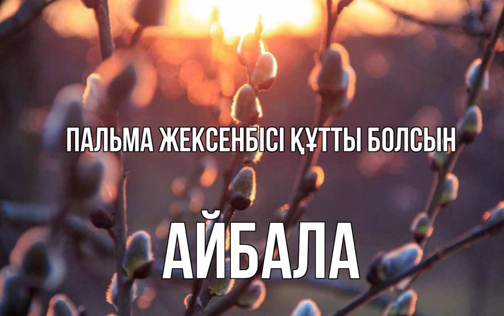 Күн сайын ашық хат с именем, Айбала Пальма жексенбісі құтты болсын верба Онлайн тегін жүктеп алу тілектері бар керемет карта 