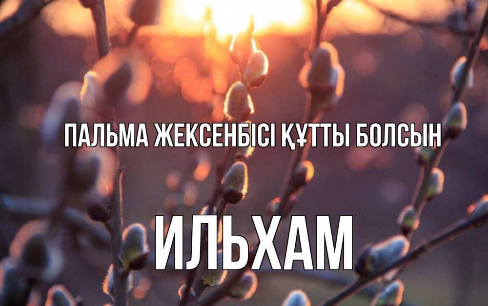 Күн сайын ашық хат с именем, Ильхам Пальма жексенбісі құтты болсын верба Онлайн тегін жүктеп алу тілектері бар керемет карта 