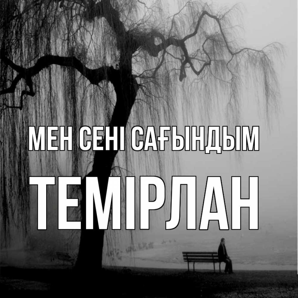 Күн сайын ашық хат с именем, ТЕМІРЛАН Мен сені сағындым лавочка под деревом я жду тебя Онлайн тегін жүктеп алу тілектері бар керемет карта 