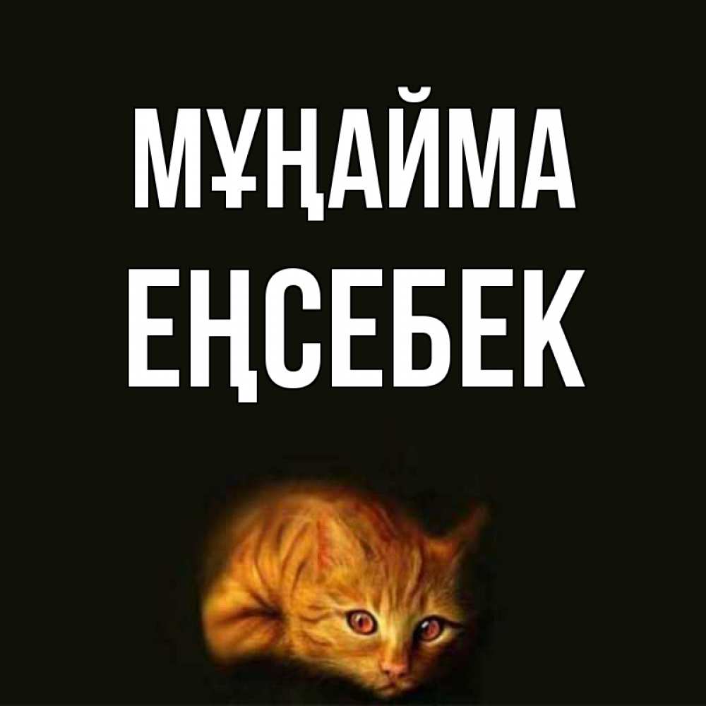 Күн сайын ашық хат с именем, Еңсебек Мұңайма лежащий кот в темноте Онлайн тегін жүктеп алу тілектері бар керемет карта 