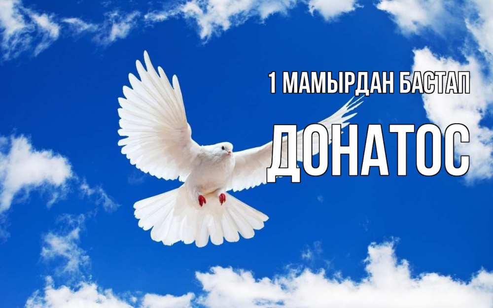 Күн сайын ашық хат с именем, Донатос 1 мамырдан бастап С 1 мая 1 Онлайн тегін жүктеп алу тілектері бар керемет карта 