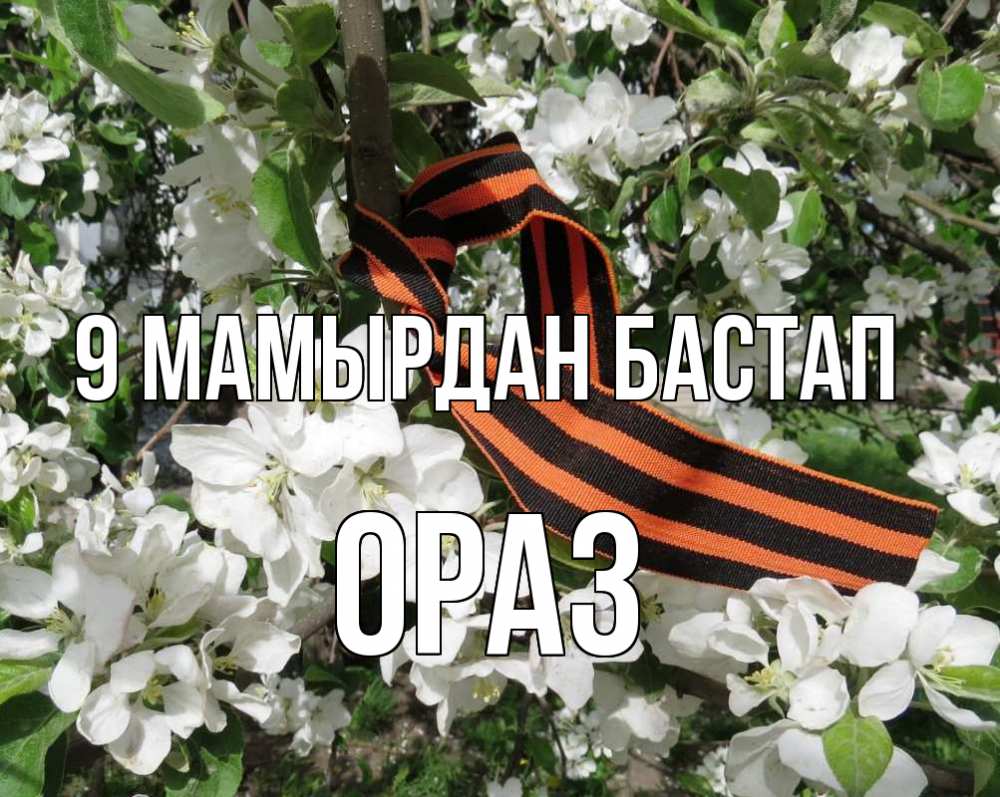 Күн сайын ашық хат с именем, ОРАЗ 9 мамырдан бастап 9 мая Онлайн тегін жүктеп алу тілектері бар керемет карта 