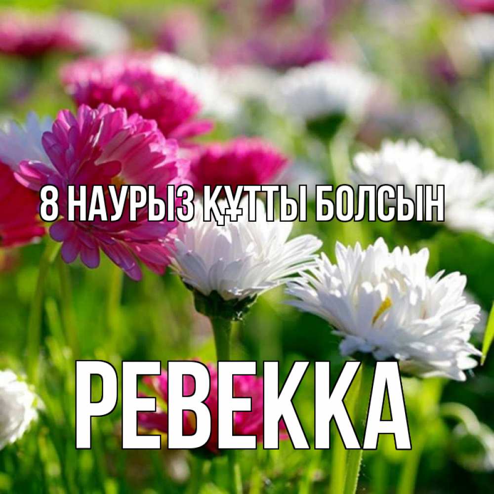 Күн сайын ашық хат с именем, Ревекка 8 наурыз құтты болсын международный женский день 1 Онлайн тегін жүктеп алу тілектері бар керемет карта 