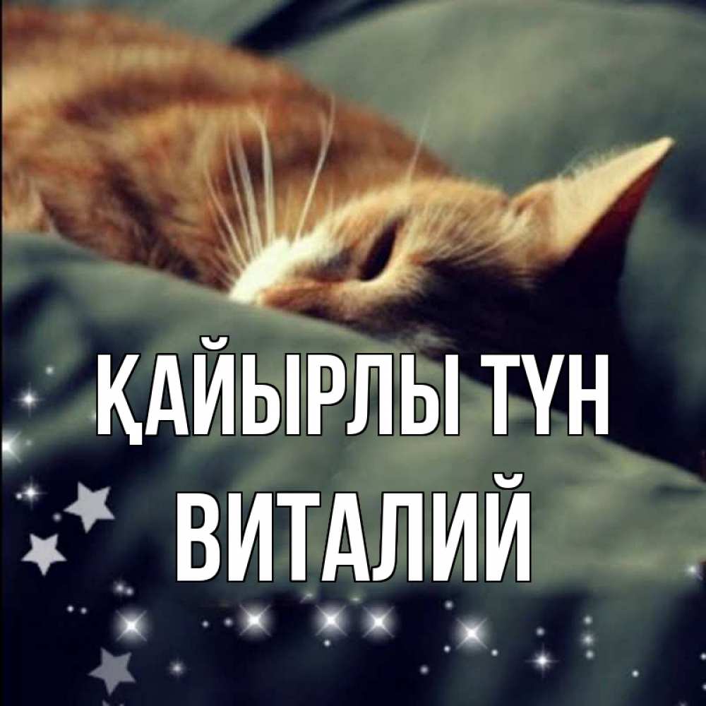 Күн сайын ашық хат с именем, Виталий Қайырлы түн кроватка Онлайн тегін жүктеп алу тілектері бар керемет карта 