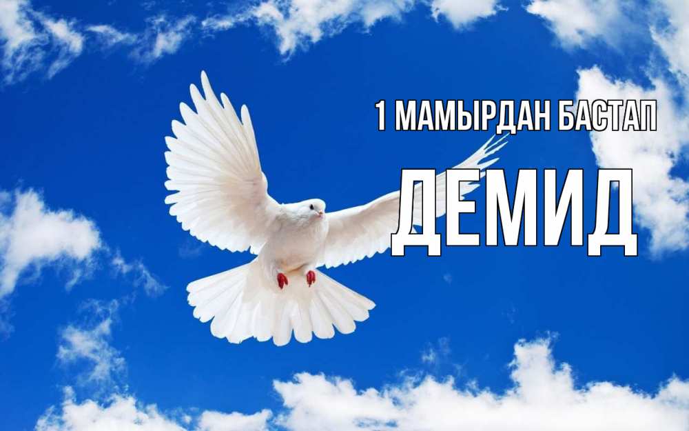 Күн сайын ашық хат с именем, Демид 1 мамырдан бастап С 1 мая 1 Онлайн тегін жүктеп алу тілектері бар керемет карта 