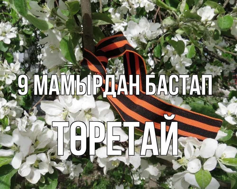 Күн сайын ашық хат с именем, Төретай 9 мамырдан бастап 9 мая Онлайн тегін жүктеп алу тілектері бар керемет карта 