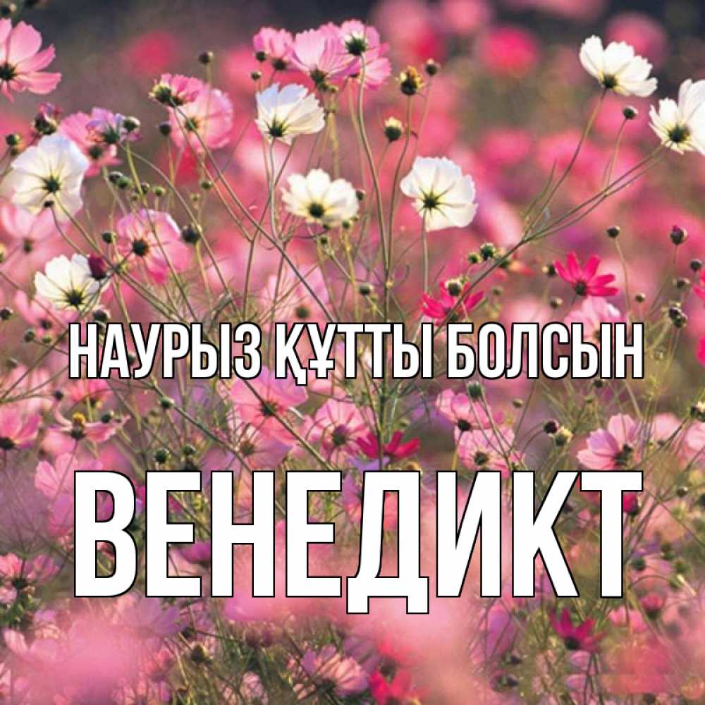 Күн сайын ашық хат с именем, Венедикт Наурыз құтты болсын красиво 1 Онлайн тегін жүктеп алу тілектері бар керемет карта 