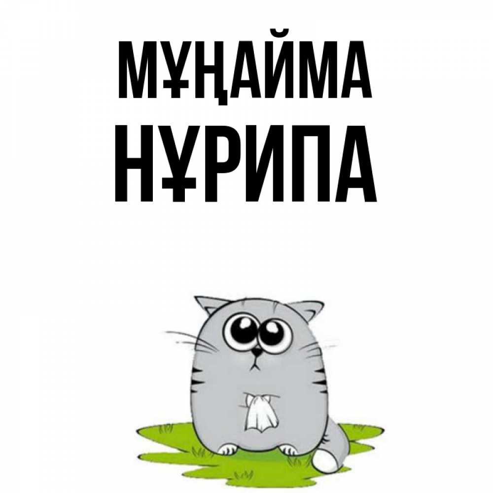 Күн сайын ашық хат с именем, НҰРИПА Мұңайма грустный котяра Онлайн тегін жүктеп алу тілектері бар керемет карта 