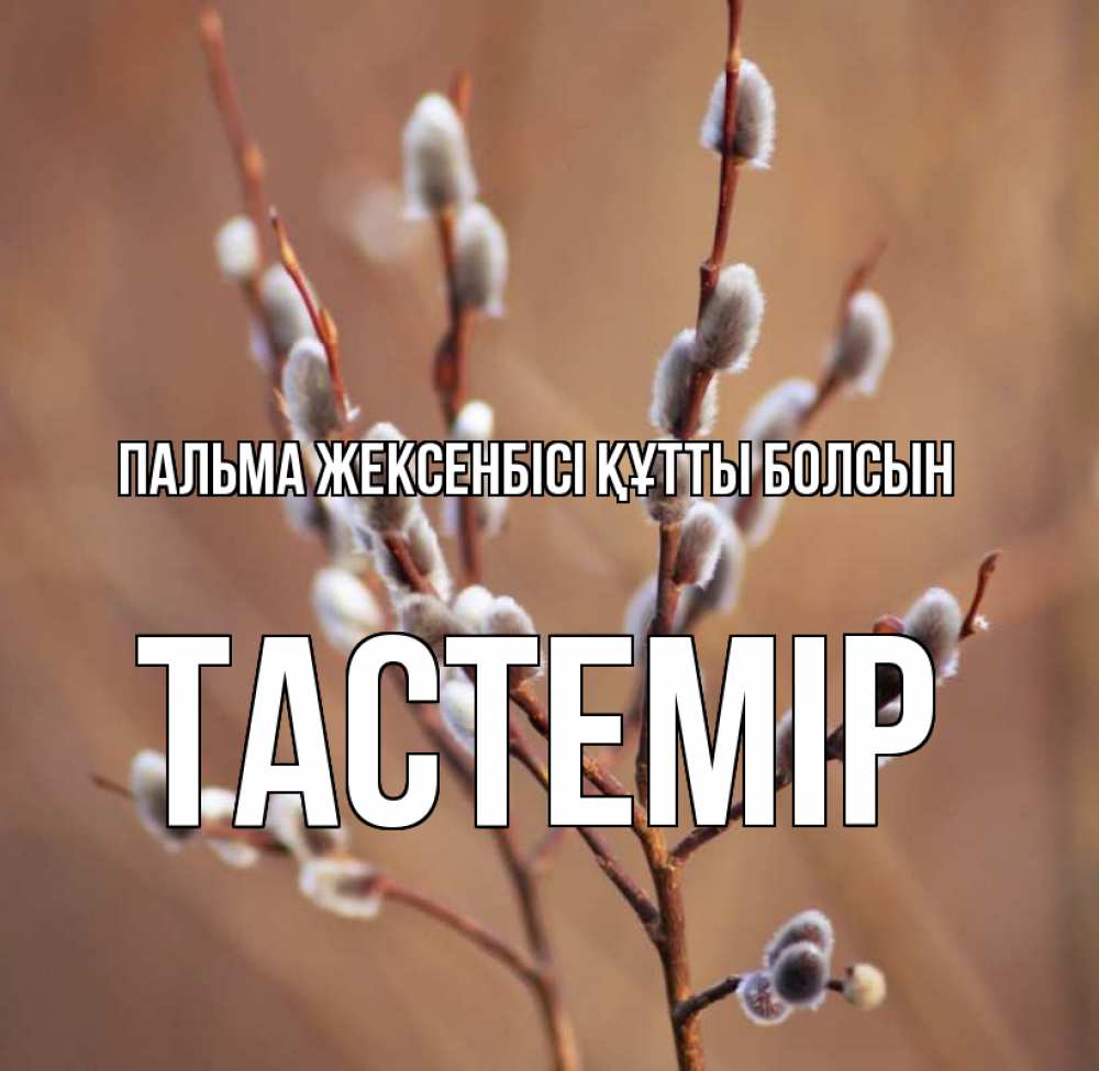 Күн сайын ашық хат с именем, ТАСТЕМІР Пальма жексенбісі құтты болсын верба Онлайн тегін жүктеп алу тілектері бар керемет карта 