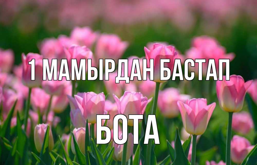 Күн сайын ашық хат с именем, БОТА 1 мамырдан бастап С 1 мая Онлайн тегін жүктеп алу тілектері бар керемет карта 