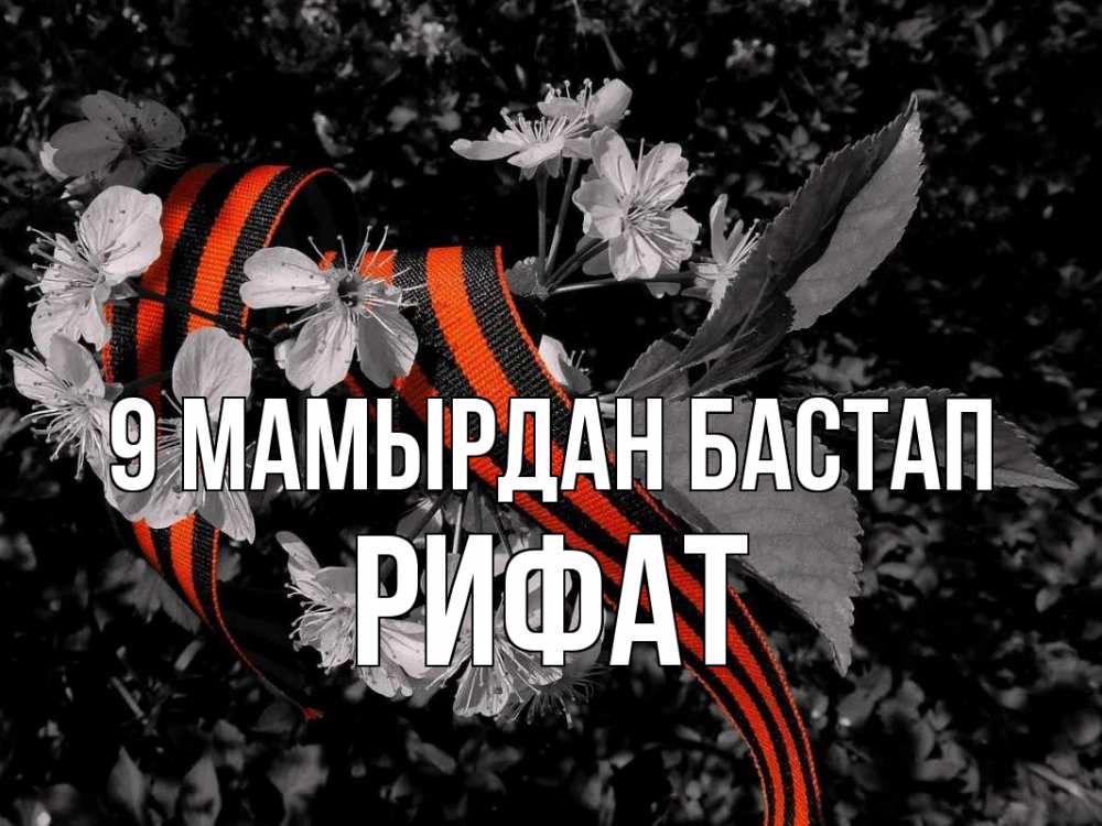 Күн сайын ашық хат с именем, Рифат 9 мамырдан бастап 9 мая Онлайн тегін жүктеп алу тілектері бар керемет карта 