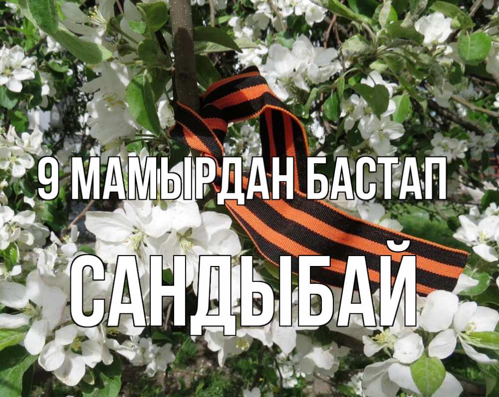 Күн сайын ашық хат с именем, САНДЫБАЙ 9 мамырдан бастап 9 мая Онлайн тегін жүктеп алу тілектері бар керемет карта 