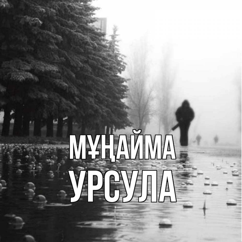 Күн сайын ашық хат с именем, Урсула Мұңайма улица под дождем Онлайн тегін жүктеп алу тілектері бар керемет карта 