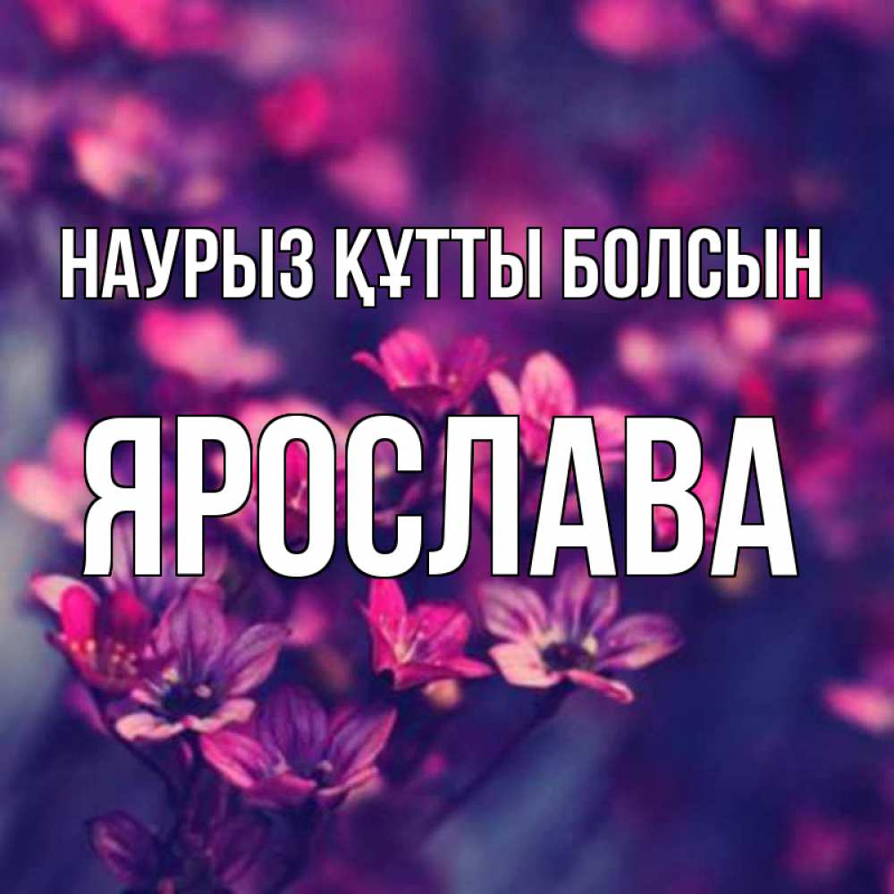 Күн сайын ашық хат с именем, Ярослава Наурыз құтты болсын небольшие цветы 1 Онлайн тегін жүктеп алу тілектері бар керемет карта 