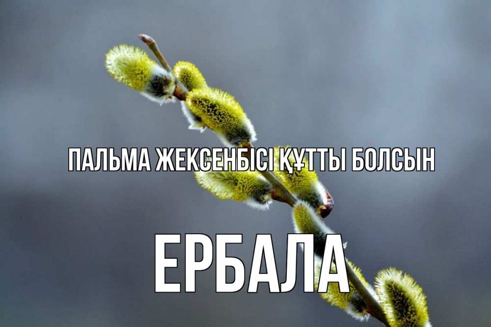 Күн сайын ашық хат с именем, Ербала Пальма жексенбісі құтты болсын верба Онлайн тегін жүктеп алу тілектері бар керемет карта 