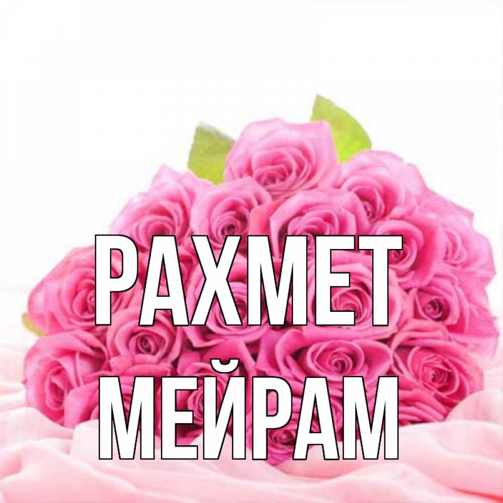 Күн сайын ашық хат с именем, МЕЙРАМ рахмет розовые розы с подписью Онлайн тегін жүктеп алу тілектері бар керемет карта 