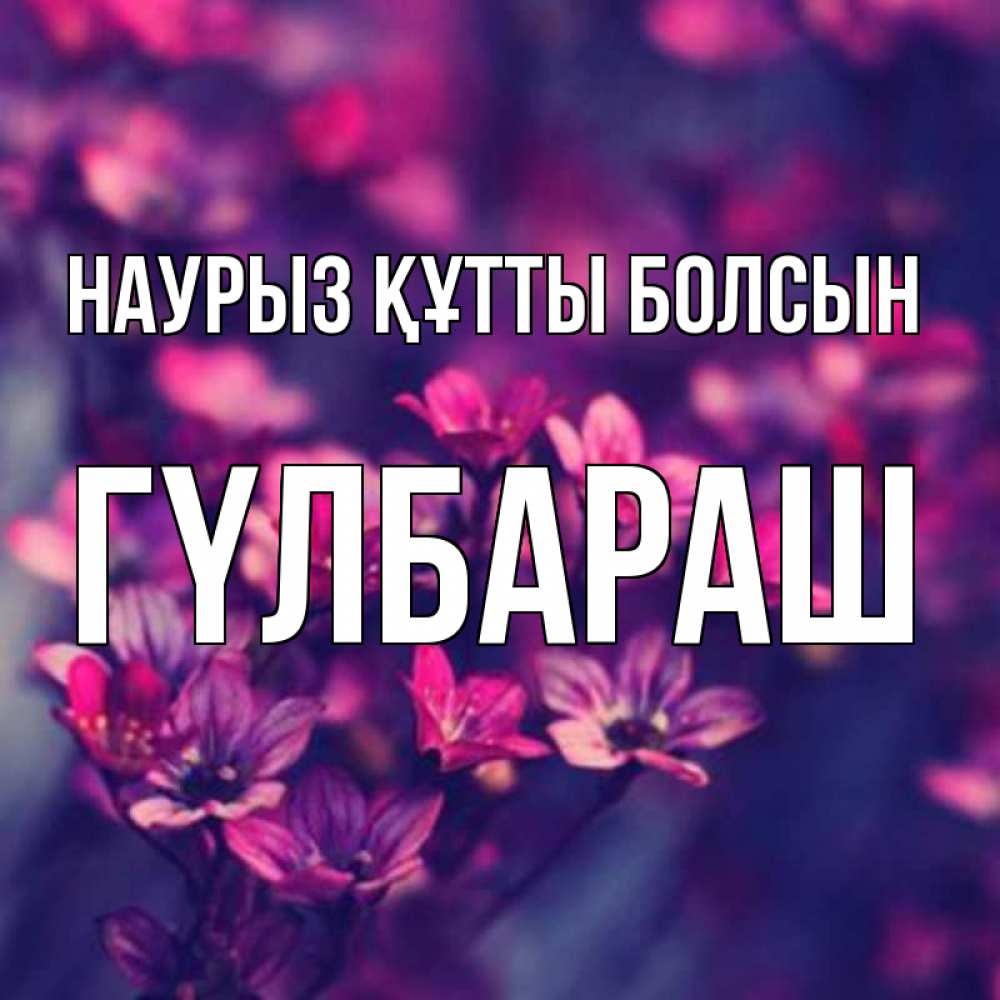 Күн сайын ашық хат с именем, ГҮЛБАРАШ Наурыз құтты болсын небольшие цветы 1 Онлайн тегін жүктеп алу тілектері бар керемет карта 