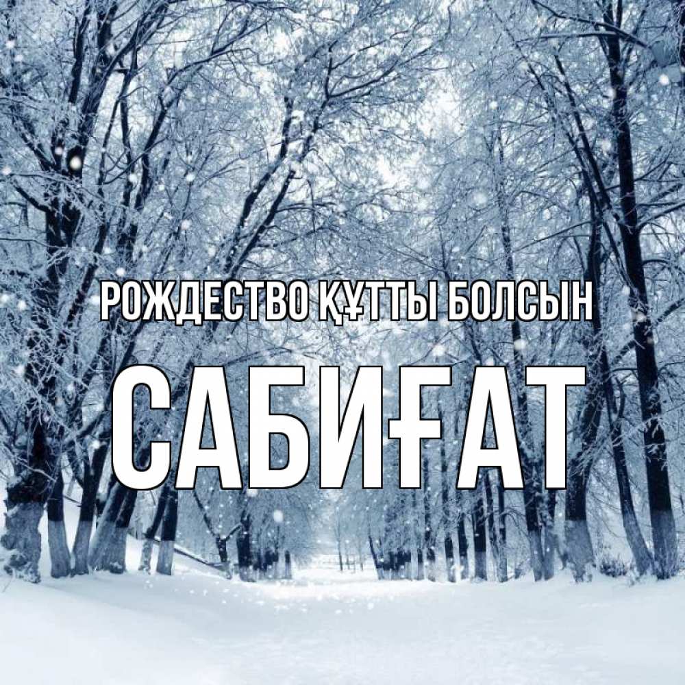 Күн сайын ашық хат с именем, САБИҒАТ Рождество құтты болсын снег, лес, парк Онлайн тегін жүктеп алу тілектері бар керемет карта 