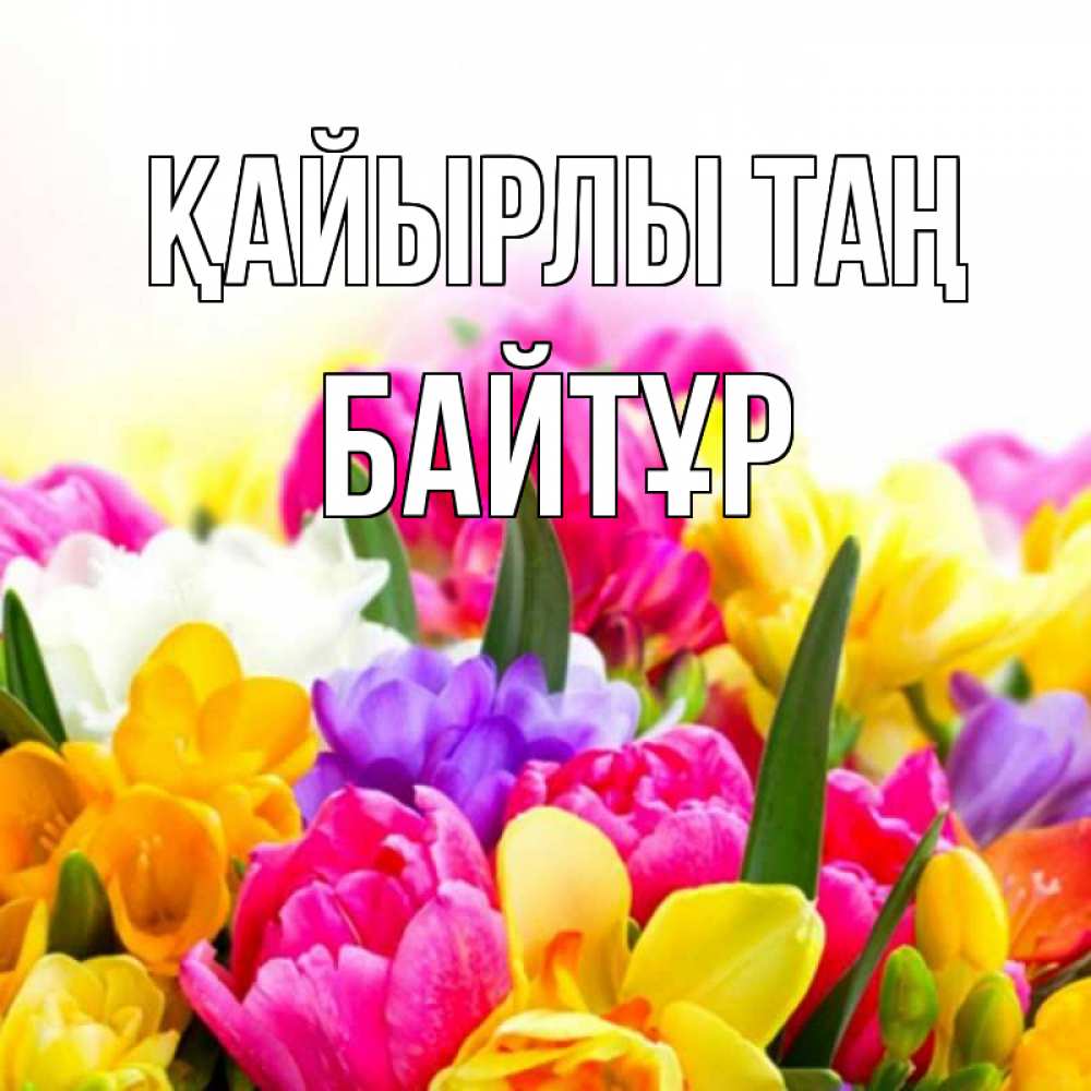 Күн сайын ашық хат с именем, Байтұр Қайырлы таң создать открытку со свое подписью Онлайн тегін жүктеп алу тілектері бар керемет карта 