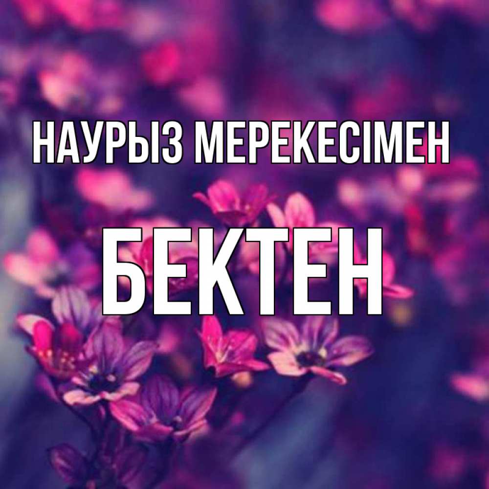 Күн сайын ашық хат с именем, Бектен Наурыз мерекесімен небольшие цветы 1 Онлайн тегін жүктеп алу тілектері бар керемет карта 