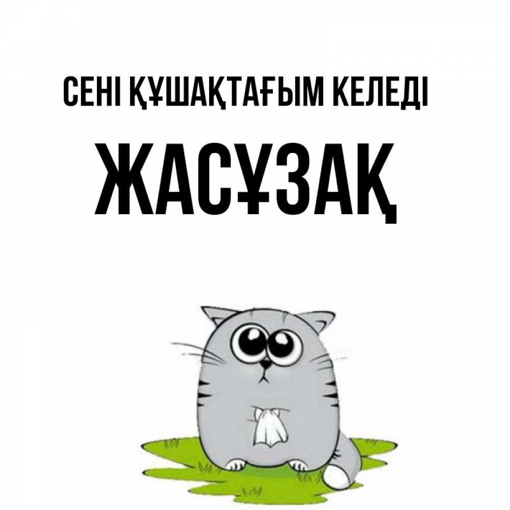 Күн сайын ашық хат с именем, Жасұзақ сені құшақтағым келеді котик теребит платочек сидя на травке Онлайн тегін жүктеп алу тілектері бар керемет карта 