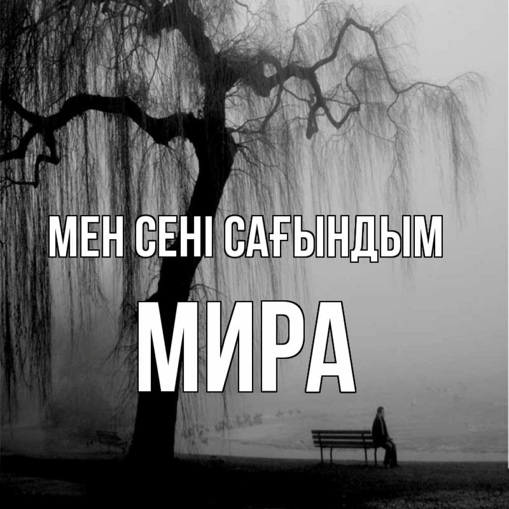 Күн сайын ашық хат с именем, МИРА Мен сені сағындым лавочка под деревом я жду тебя Онлайн тегін жүктеп алу тілектері бар керемет карта 