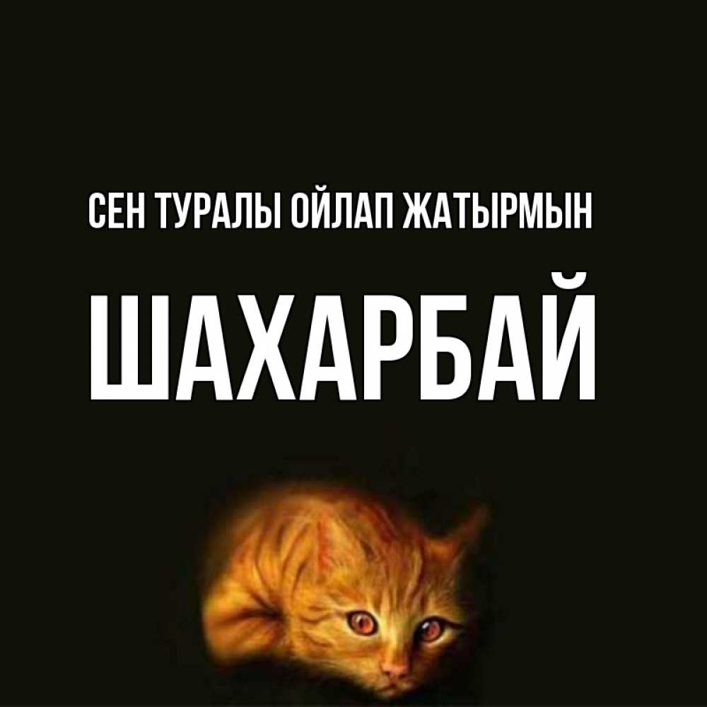 Күн сайын ашық хат с именем, ШАХАРБАЙ Сен туралы ойлап жатырмын рыжий Онлайн тегін жүктеп алу тілектері бар керемет карта 