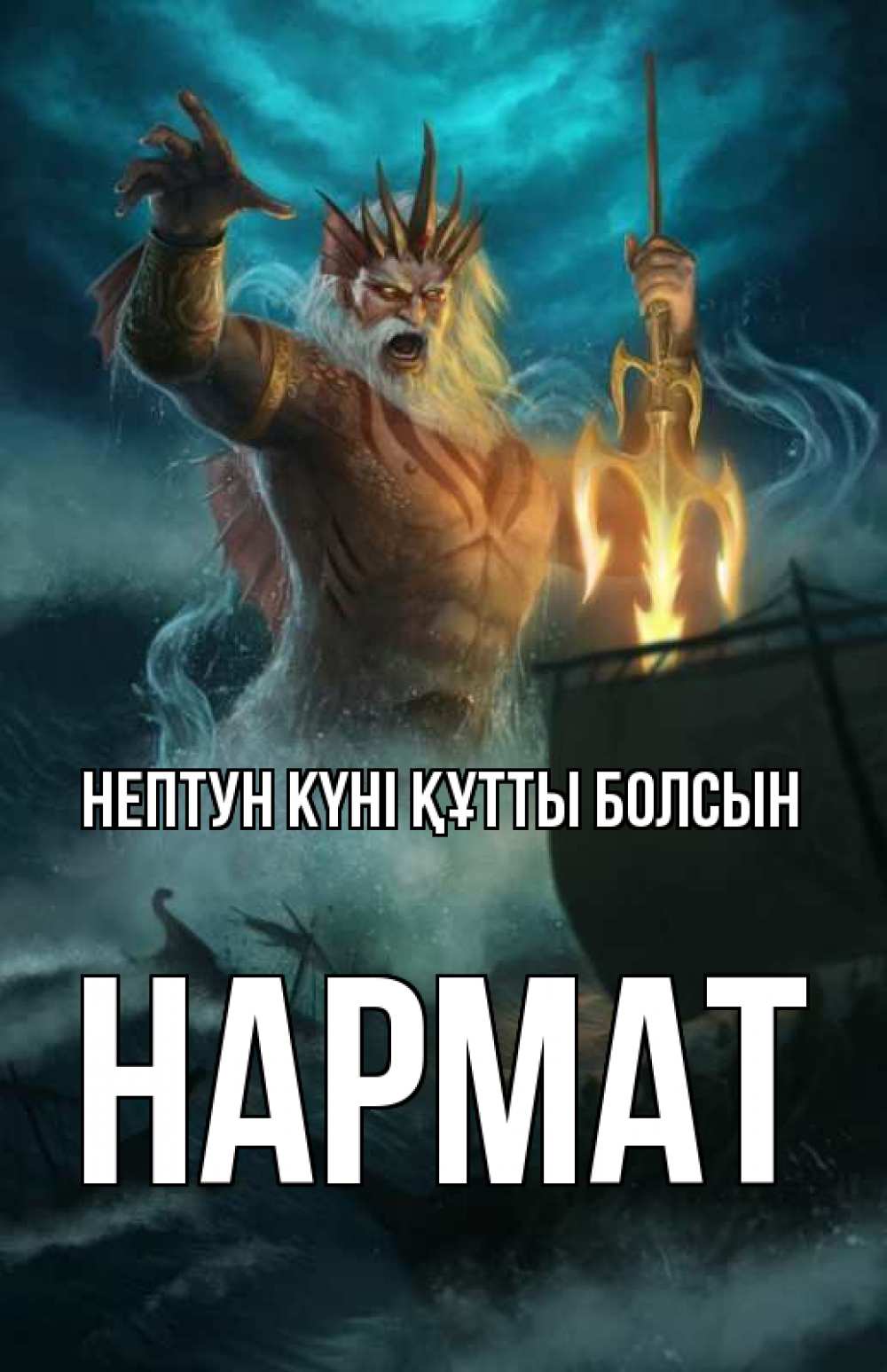Күн сайын ашық хат с именем, Нармат нептун күні құтты болсын с днем Нептуна Онлайн тегін жүктеп алу тілектері бар керемет карта 