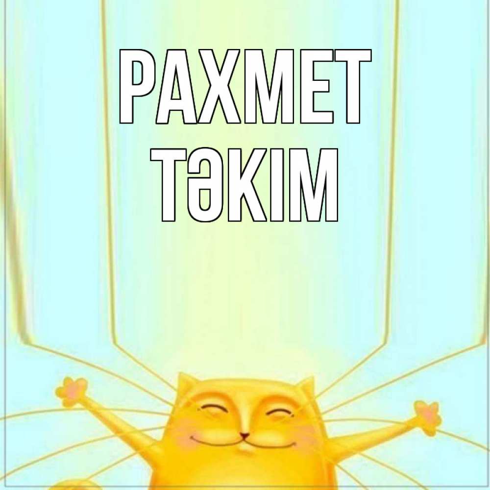 Күн сайын ашық хат с именем, ТӘКІМ рахмет кот с усами благодарит Онлайн тегін жүктеп алу тілектері бар керемет карта 