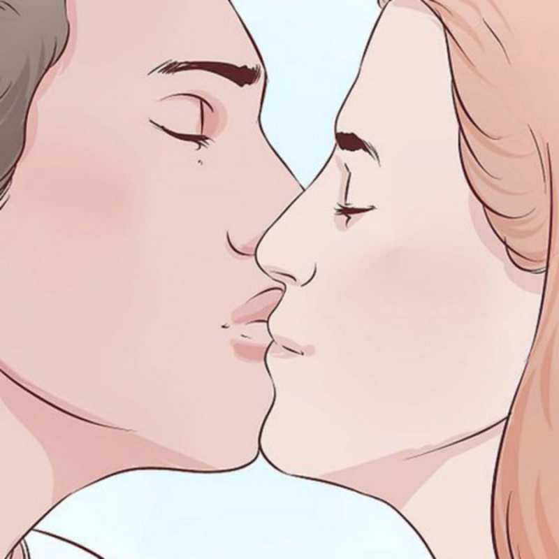 Открытка В стиле комиксов парень целует девушку скачать бесплатно открытки про поцелуи Сені сүйемін 