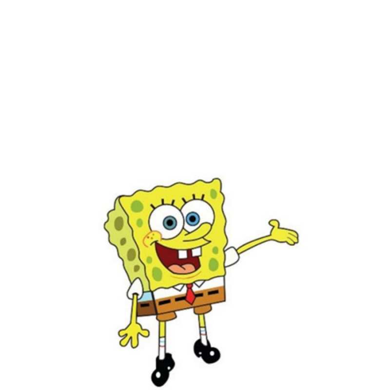 Открытка спанч  Боб машет рукой  веселые  Туған күніңмен 