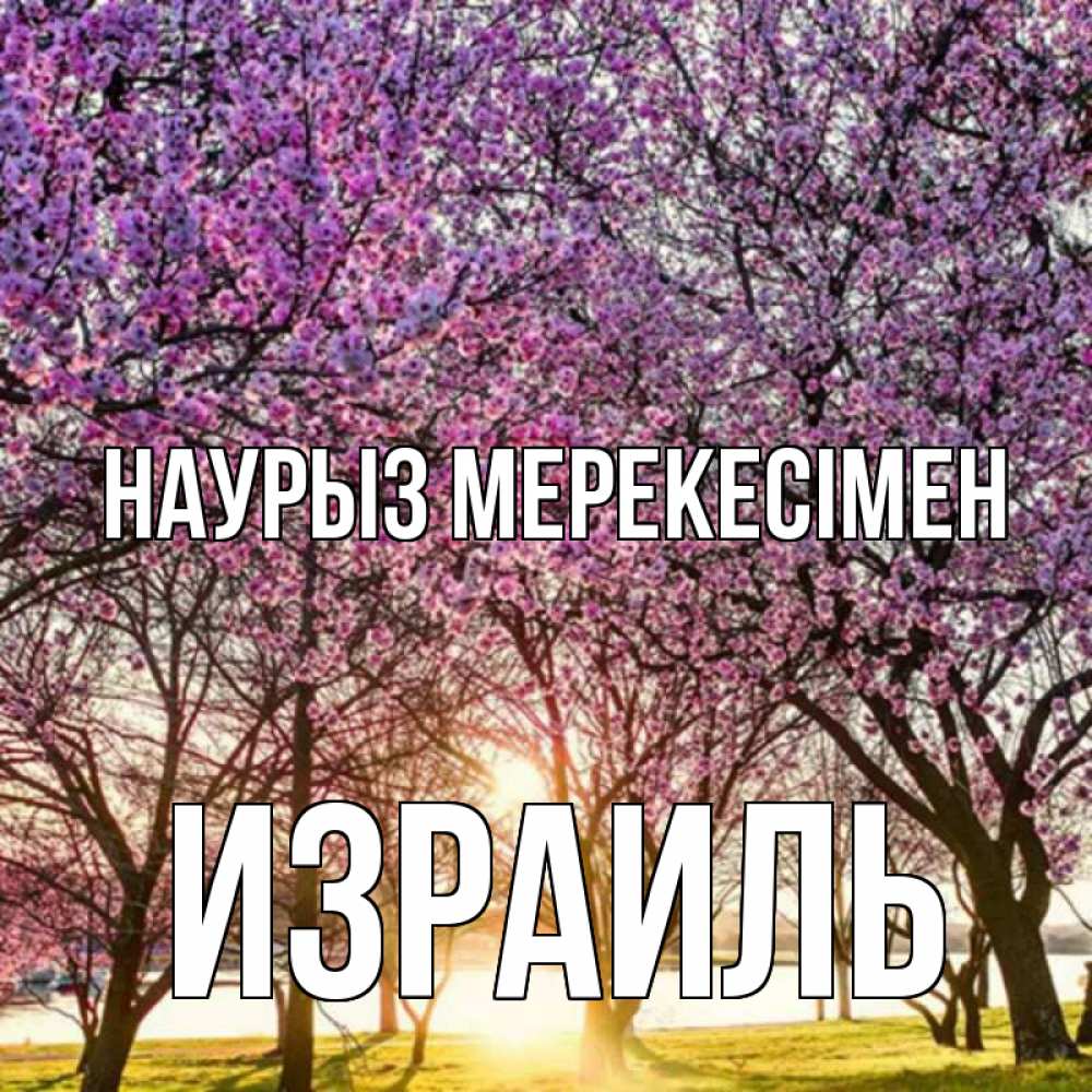 Күн сайын ашық хат с именем, Израиль Наурыз мерекесімен праздник весны наурыз Онлайн тегін жүктеп алу тілектері бар керемет карта 