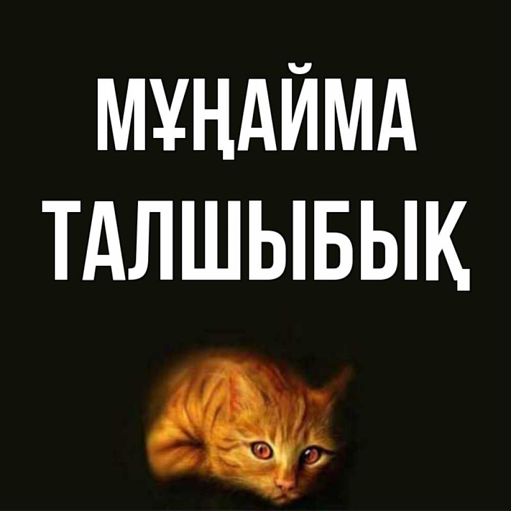 Күн сайын ашық хат с именем, ТАЛШЫБЫҚ Мұңайма лежащий кот в темноте Онлайн тегін жүктеп алу тілектері бар керемет карта 