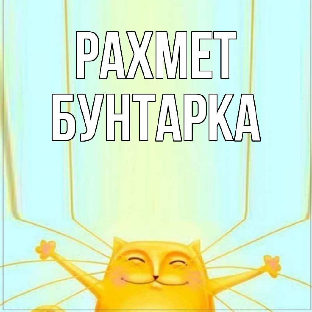 Күн сайын ашық хат с именем, Бунтарка рахмет кот с усами благодарит Онлайн тегін жүктеп алу тілектері бар керемет карта 