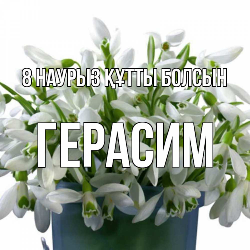 Күн сайын ашық хат с именем, Герасим 8 наурыз құтты болсын цветы к международному женскому дню Онлайн тегін жүктеп алу тілектері бар керемет карта 